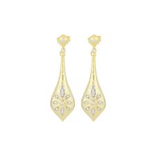 ORECCHINO PENDENTE GOCCIA SATINATA IN ARGENTO 925°/°°