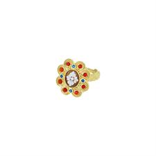 ANELLO CAMMEO 10MM MONACHINA ETRUSCA IN ARGENTO 925°/°°
