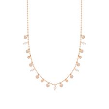 COLLANA PALLINI CON CUORI E PERLINE PENDENTI ARGENTO 925°/°°