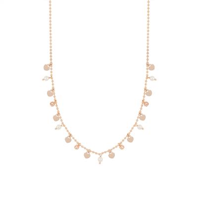COLLANA PALLINI CON CUORI E PERLINE PENDENTI ARGENTO 925°/°°
