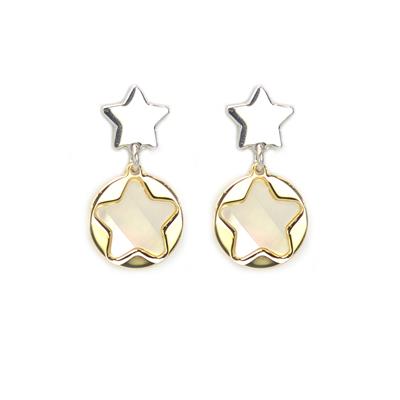 ORECCHINO STELLA MADREPERLA PENDENTE IN ARGENTO 925°/°°