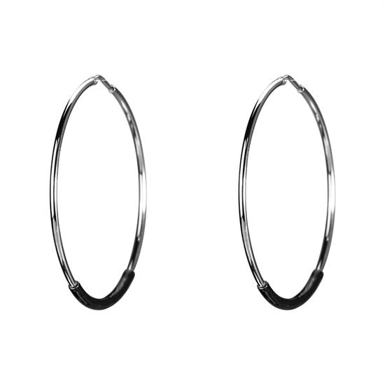 ORECCHINO CERCHIO DIAM.5 CANNA 1.2MM IN ARGENTO 925°/°° SMALTO