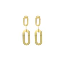 ORECCHINO MAGLIE OVALI SATINATE IN ARGENTO 925°/°°