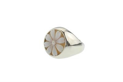 ANELLO CAMMEO LISCIO 15MM IN ARGENTO 925°/°°