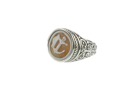 ANELLO CAMME0 SIGILLO 15MM IN ARGENTO 925°/°°