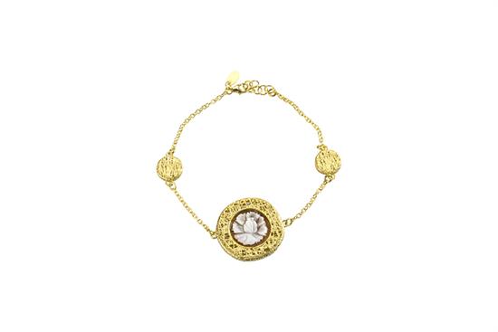 BRACCIALE CAMMEO 15MM FILAMENTI IN ARGENTO 925°/°°