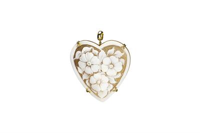 PENDENTE CAMMEO 50MM CUORE IN ARGENTO 925°/°°