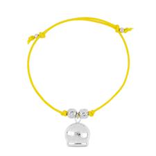 BRACCIALE CAMPANELLA GRANDE RODIO ARGENTO 925°/°° CORDINO