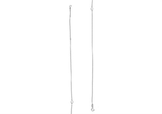 COLLANA PERLE DI FIUME RODIO IN ARGENTO 925°/°°