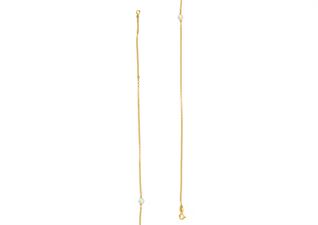 COLLANA PERLE DI FIUME DORATE IN ARGENTO 925°/°°