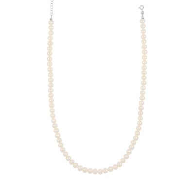 COLLANA PERLE ACQUA FIUME 5.5/6MM IN ARGENTO 925°/°°