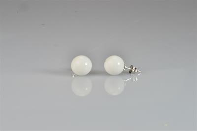ORECCHINI LOBO SHELL MILKY IN ARGENTO 925°/°°