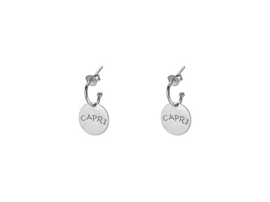 ORECCHINO PENDENTE MEZZO CERCHIO ROTONDO 13MM IN ARGENTO 925°/°°