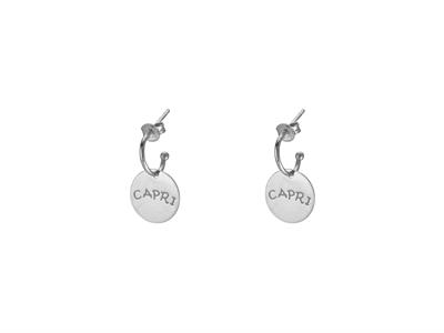 ORECCHINO PENDENTE MEZZO CERCHIO ROTONDO 13MM IN ARGENTO 925°/°°
