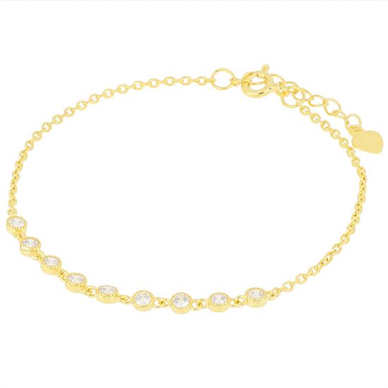 BRACCIALE MULTI TONDINI CERNIERA ZIRCONATI ARGENTO 925°/°°
