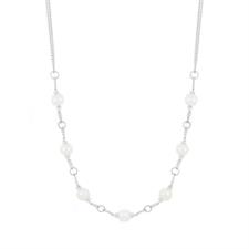 COLLANA CORTA CON PERLE DI FIUME IN ARGENTO 925°/°°