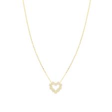 COLLANA CUORE DI FIORELLINI IN ARGENTO 925°/°°