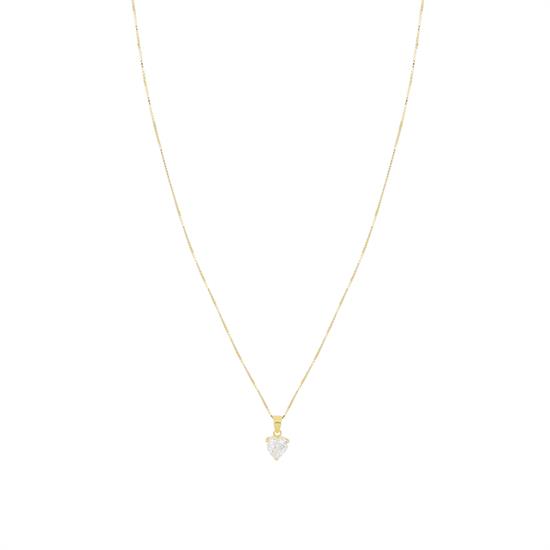 COLLANA PUNTO LUCE CUORE IN ARGENTO 925°/°°