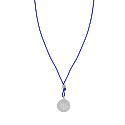 COLLANA TIMONE IN ARGENTO 925°/°° E CORDINO