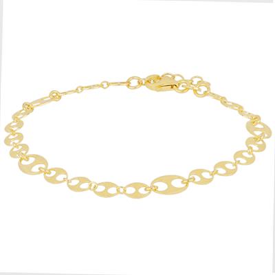 BRACCIALE MAGLIE MARINE DIAMANTATE IN ARGENTO 925°/°°