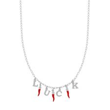 COLLANA LETTERE PEDNDENTI LUCKY CORNETTI ARGENTO 925°/°°