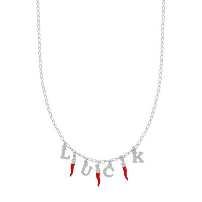 COLLANA LETTERE PEDNDENTI LUCKY CORNETTI ARGENTO 925°/°°