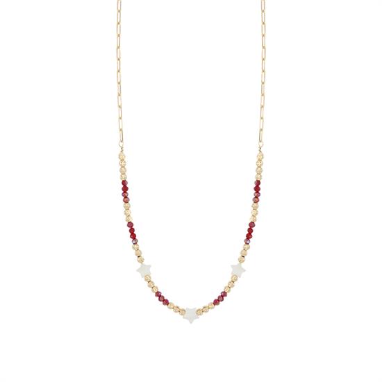 COLLANA GIROCCOLLO PIETRINE E STELLE OCCHIO DI GATTO ARGENTO 925°/°°
