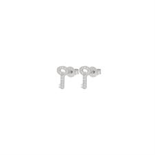 ORECCHINO CHIAVE ZIRCONATA IN ARGENTO 925°/°°