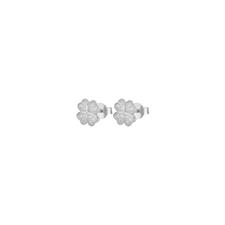 ORECCHINO QUADRIFOGLIO ZIRCONATO IN ARGENTO 925°/°°