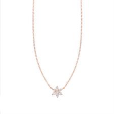 COLLANA CON FIORE ZIRCONATO IN ARGENTO 925°/°°