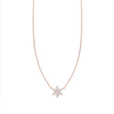 COLLANA CON FIORE ZIRCONATO IN ARGENTO 925°/°°