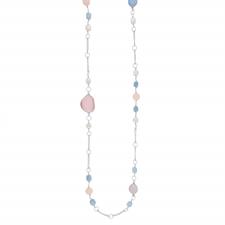 COLLANA SASSO E PITRE DURE IN ARGENTO 925°/°°
