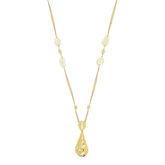 COLLANA GOCCIA MARTELLATA PIETRE DURE E ARGENTO 925°/°°