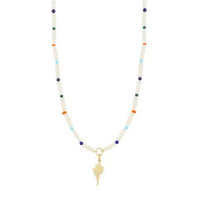COLLANA BAMBU LAPIS CORALLO MALACHIETE TURC. SOGGETTO ARGENTO925°/°°