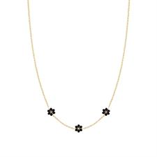 COLLANA FIORELLINO PIETRE COLORATE IN ARGENTO 925°/°°