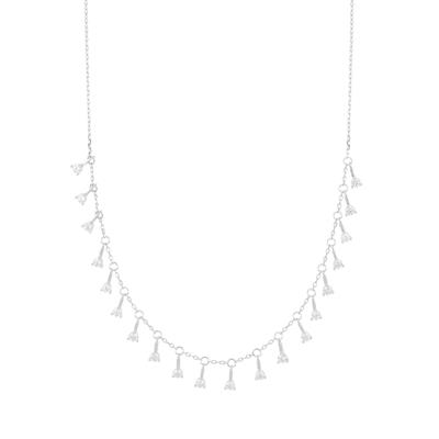 COLLANA BARRETTE ZIRONATE PENDENTI IN ARGENTO 925°/°°