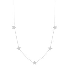 COLLANA CINQUE STELLE ZIRCONATE IN ARGENTO 925°/°°