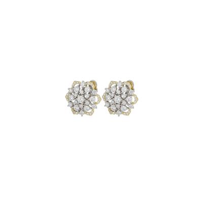 ORECCHINO FIORE CLIPS SENZA PERNO IN ARGENTO 925°/°° ZIRCONI