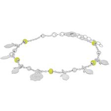 BRACCIALE LIMONI CAPRI E PALLINI SMALTATI IN ARGENTO 925°/°°