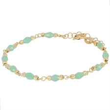 BRACCIALE OVALINE PIETRA E PALLINI SLASH IN ARGENTO 925°/°°