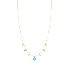 COLLANA PALLINI DIAMANTATI E MADREPERLA SMALTATA ARGENTO 925°/°°