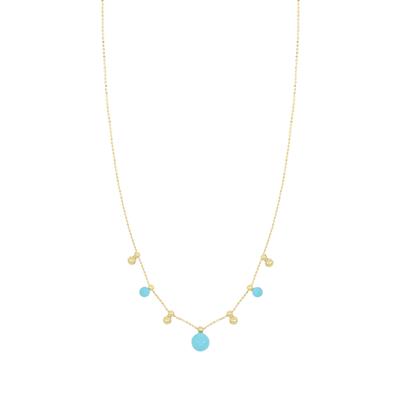 COLLANA PALLINI DIAMANTATI E MADREPERLA SMALTATA ARGENTO 925°/°°
