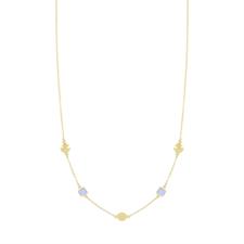 COLLANA TONDO ARGENTO E PIETRA QUADRATA CERNIERA IN ARGENTO 925°/°°