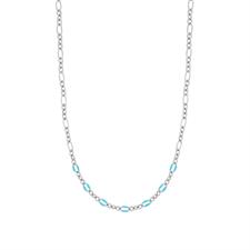 COLLANA MAGLIE OVALI SMALTATE PICCOLA IN ARGENTO 925°/°°