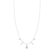 COLLANA PALLINI CAMPANELLA E MADREPERLA SMALTA IN ARGENTO 925°/°°