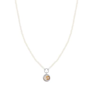 COLLANA MICRO PERLINE E CAMMEO IN ARGENTO 925°/°°