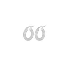 ORECCHINO CERCHIETTO RETE RODIO IN ARGENTO 925°/°°