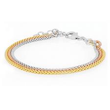 BRACCIALE POP CORN 1.5MM 3 COLORI IN ARGENTO 925°/°