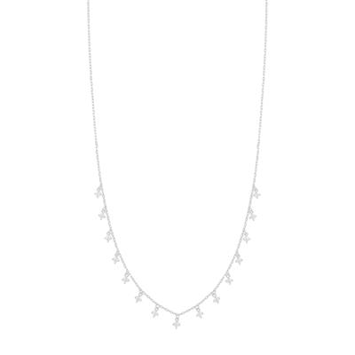 COLLANA FORZATINA CON ZIRCONI QUADRATI PENDENTI IN ARGENTO 925°/°°