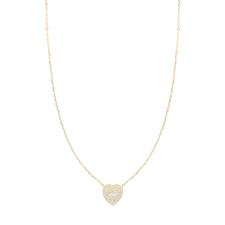 COLLANA CUORE PIENO GIRI DI ZIRCONI IN ARGENTO 925°/°°